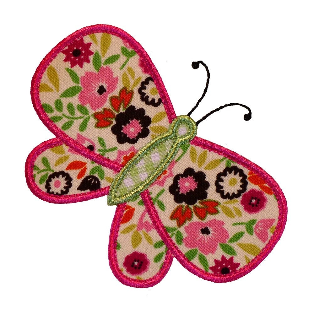 Blissful Butterfly Appliques Machine Embroidery Designs Applique Pattern in 3 sizes 4", 5" and 6"