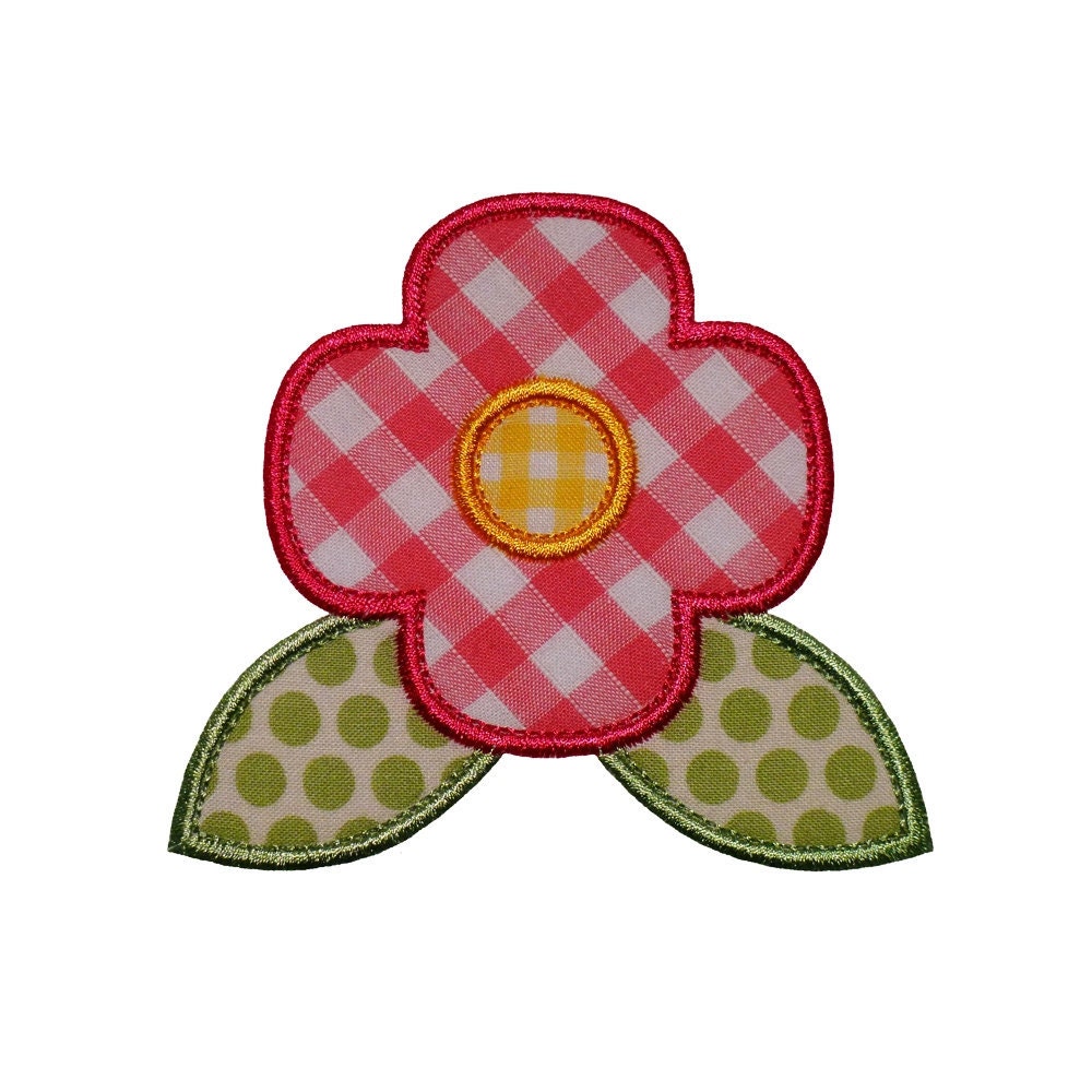 Poppy Flower Appliques Machine Embroidery Designs Applique Pattern in 5 sizes 2", 3", 4", 5" and 6"