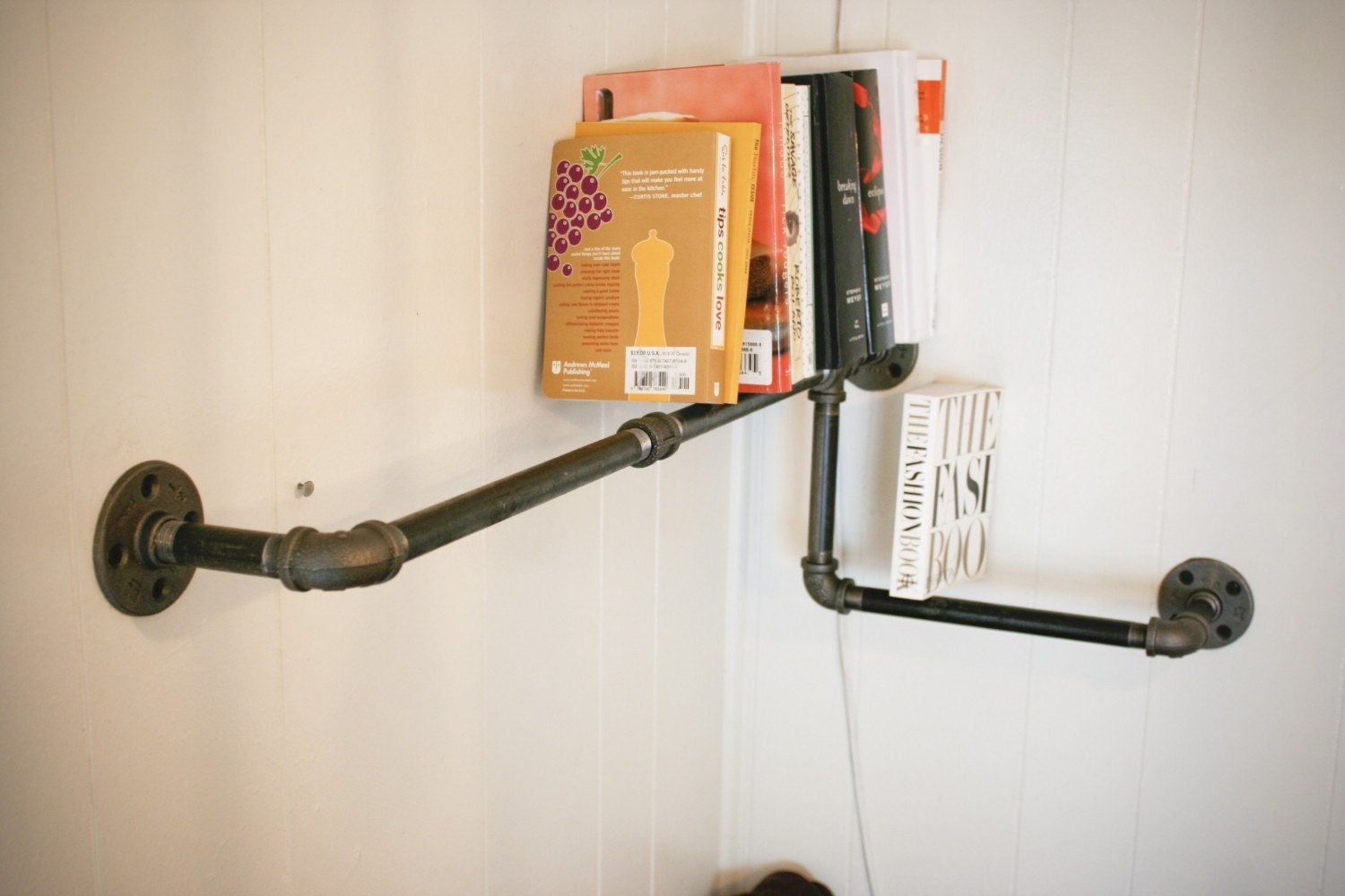 Pipe Corner Bookshelf. home and garden, furniture, bookshelf