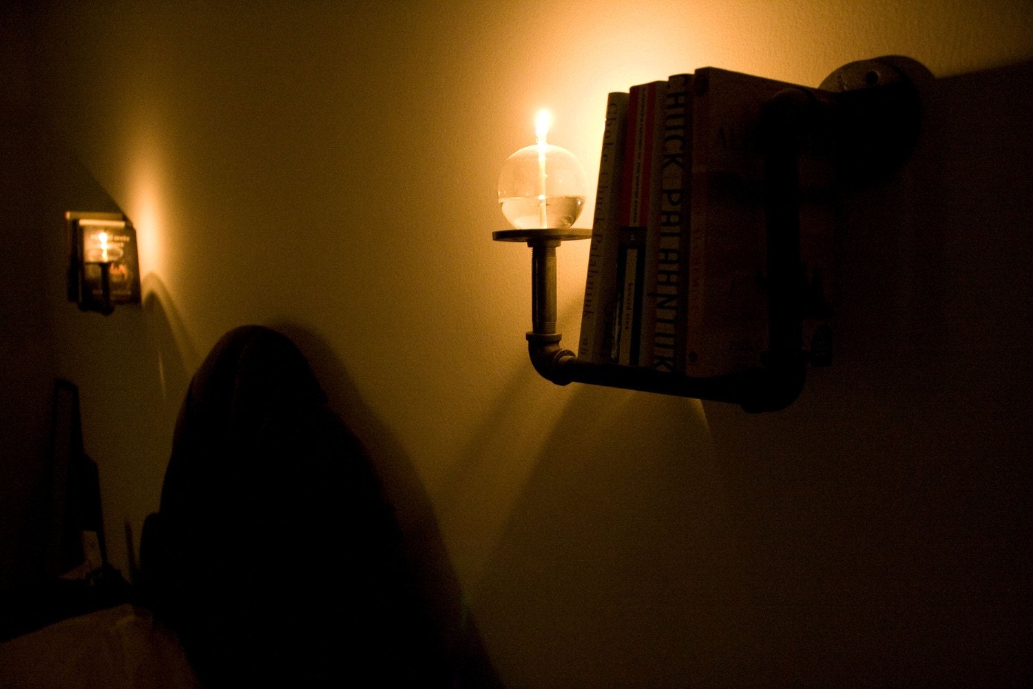 20% OFF - 2 Sconce Bookshelves with Oil Candles. home and garden, furniture, bookshelf