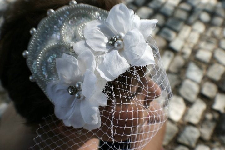 The PEARL - vintage birdcage veil