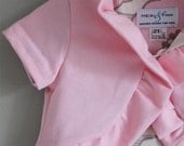 SALE Pink Ruffle Bolero - ready to ship  2t  3t  LIMITED shrug sweater (2 left)