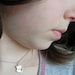 Cat necklace pendant in sterling silver Halloween jewelry