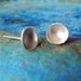 Flower cup sterling silver studs