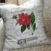 18 x 18 French Script and Burlap Pillow Slip "Dahlia" by Gathered Comforts