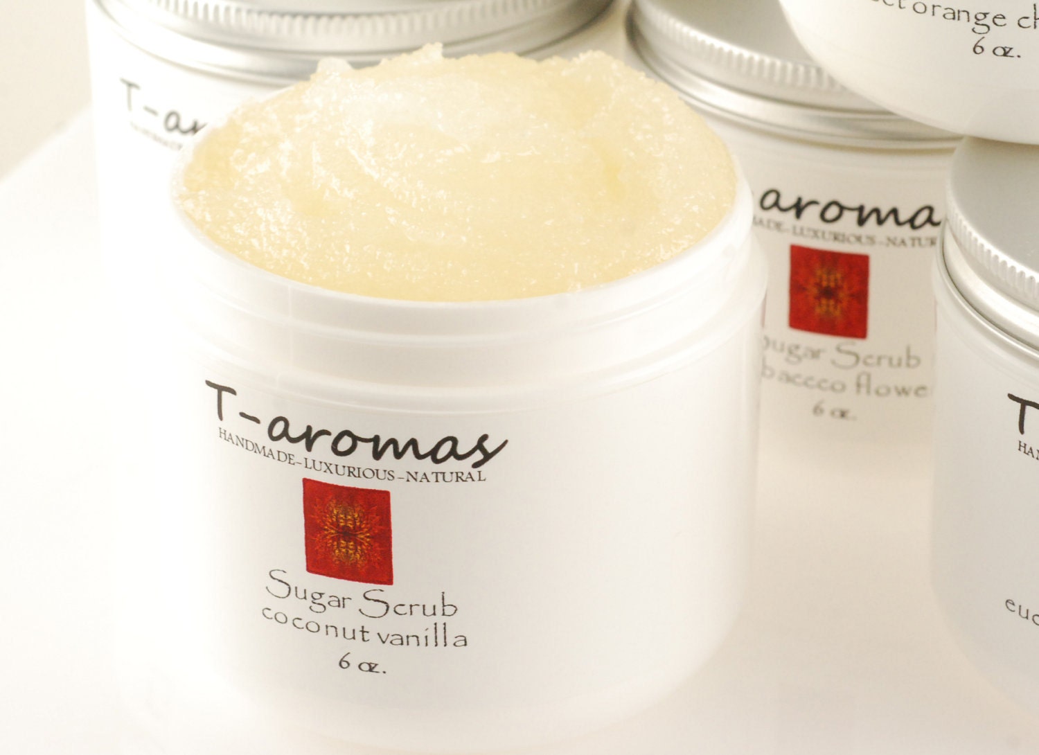 6 oz. sugar scrub - all natural - skin glowing - Asian Pear & Lily