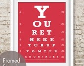 Your the Ketchup to my French Fries (Eye Chart) 8x10 Print (Featured in Burberry Red) Buy 3 Get One Free