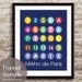 Metro Paris ABC-Paris inspired Metro Sign Art-11x14 Print. Buy 3 and get One Free