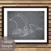 Pterodactyl, Dinosaur Butcher Diagram Series-11x14 Print (Featured in Charcoal) Customizable Colors (Buy 3 and get One Free)