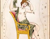 12x18 Vintage Constellation Print. Cassiopeia. Urania's Mirror - 012