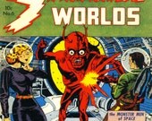 18x24 Vintage Sci-Fi Comic Book Print. Strange Worlds - Monster Men of Space Poster -103