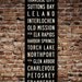 MICHIGAN Bus Scroll Poster Art. Typography Print. Subway Sign. Canvas Bus Roll. 20.5 x 60