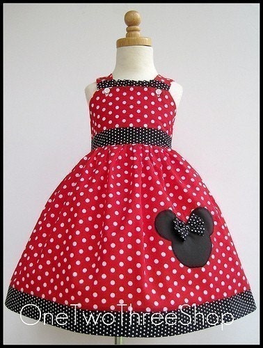 Melanie Minnie Mouse Red and White Polka Dot Jumper Dress