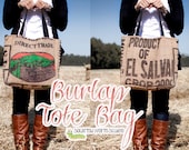 PDF Sewing Pattern - Burlap Tote Bag - Instant Digital Download