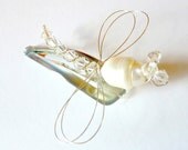 Pearl and Crystal Dragonfly Hair Clip - Dragonfly Jewelry - Tagt