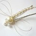 White Swarovski Pearl Dragonfly Hair Pin, Brooch or Bouquet decoration - Tagt