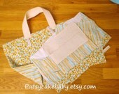 Eco Friendly Lunch Set 100% Organic Cotton Snack Bag, Lunch Sack, Sandwich Wrap