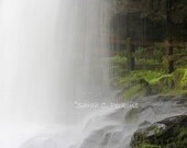 Beautiful Waterfall Pure Nature Fine Art photography Living Room Wall Art Print 11x14 North Carolina Forest mossy rocks white mist thunder