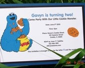 10 cookie monster invitations