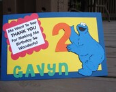 10 Cookie Monster Thank You Cards