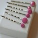 Poppin Pink Bobby Pins - Set of 6 Bobbies