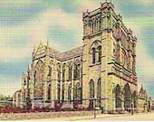 Church Pictures - St. Mary's Cathedral Postcard Covington, KY Linen - Vintage Postcards