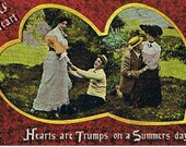 Vintage Postcards - Hearts are Trumps Vintage Postcard