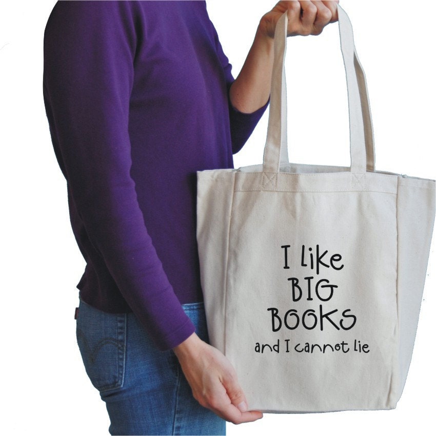 i like big books canvas tote bag