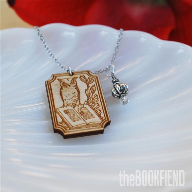 book owl necklace