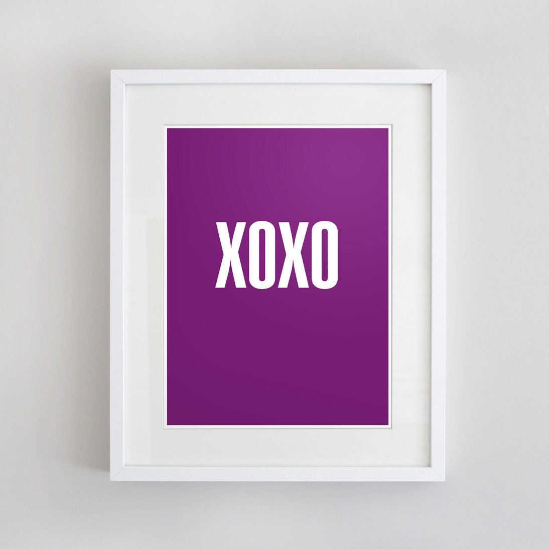 Oi 'XOXO' print - purple (medium)