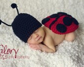 Newborn Ladybug Tushie Topper, Photo prop