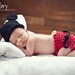 Mickey Mouse Hat and Diaper cover  Newborn Photo Prop