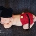 Mickey Mouse Hat and Diaper cover  Newborn Photo Prop