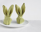Natural linen napkins. Set of 4.
