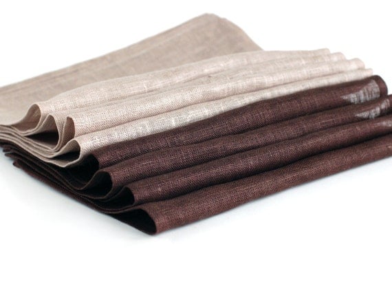Linen napkins. Set of 8.