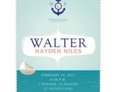 Custom Birth Print-Nautical-8x10