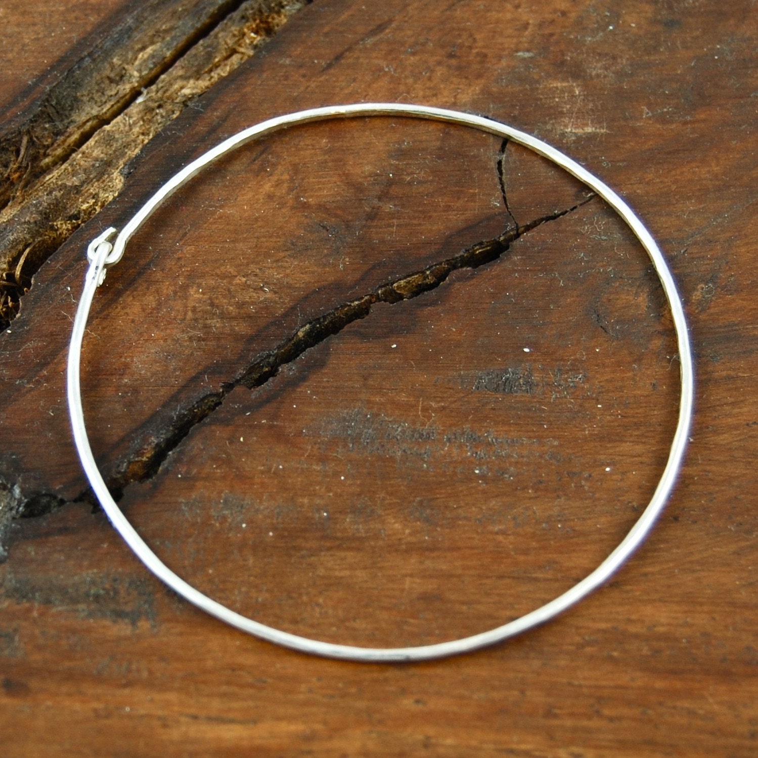 Sterling Silver Bangle, Simple Knot