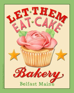 Poster print Let Them Eat Cake 8 x 10 by Patricia Shea