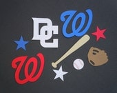 Washington Nationals Baseball Scrapbook Cutouts - 32 Piece Set