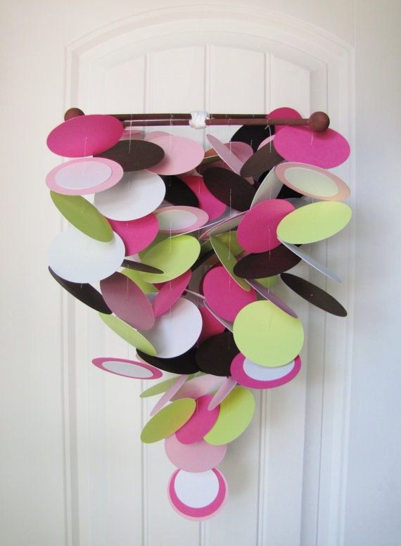 Baby Mobile in Pink Berry Vine