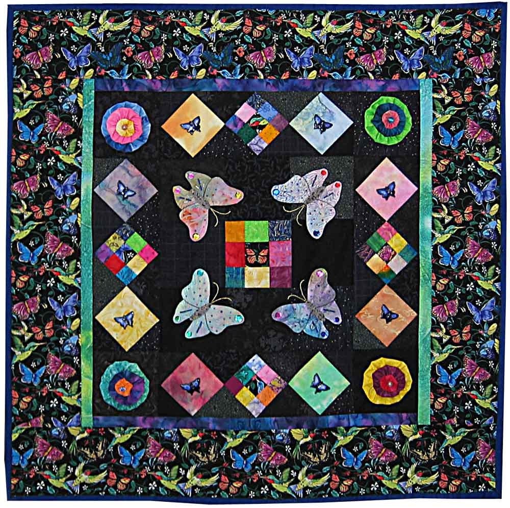 Blossoms and Butterflies Quilt Wall Hanging Pattern by Just Imagine Design