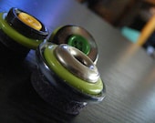 Funky Green Button Magnets (Set of Three)