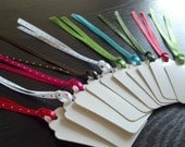Polka Dot Ribbon Tags Set of 10