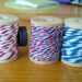 Red, White, and Blue Baker's Twine Magnets