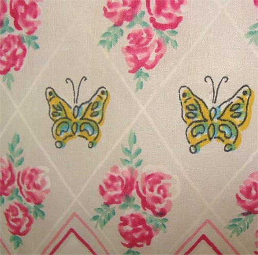 BUTTERFLY Silk Blend Hanky VINTAGE 1970's