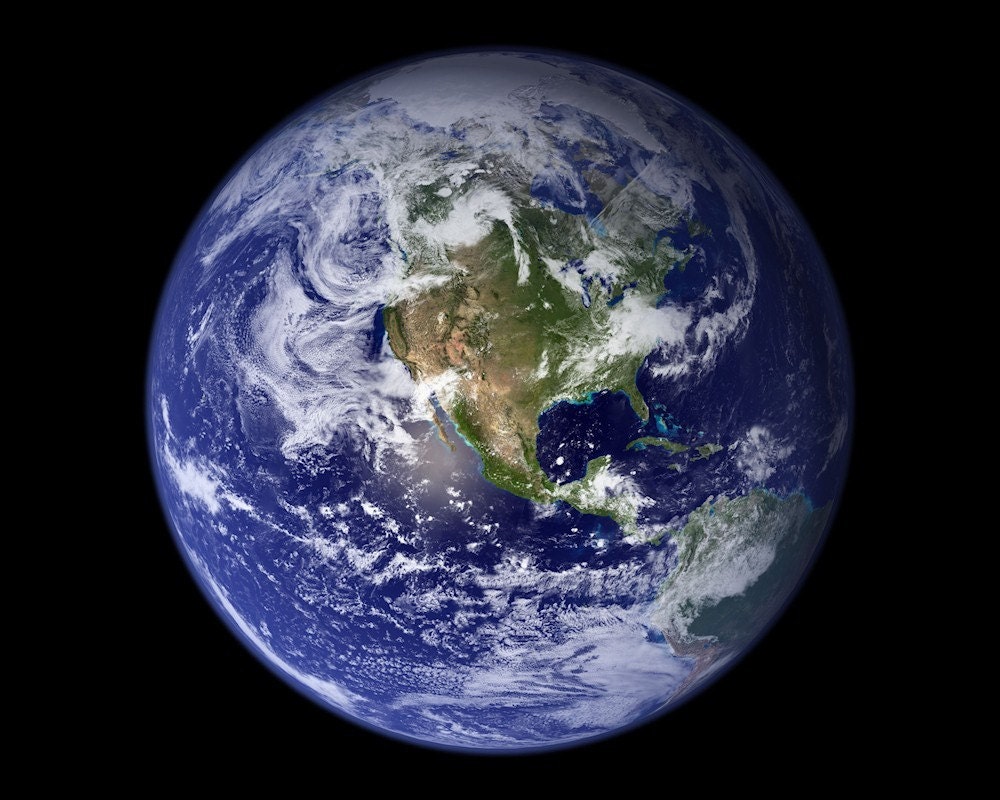 Earth 8x10-inch Photo of that Big Blue Marble Planet Earth on Glossy Paper