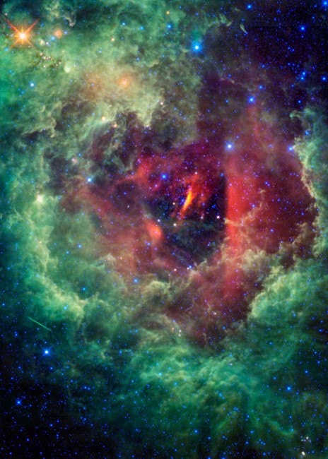 The Unicorn's Rose 5x7 inch Fine Art Astronomy Photo Card with Plain Paper Back
