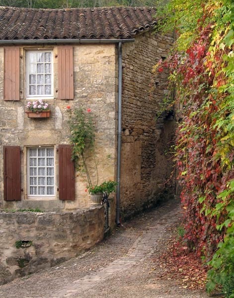Landscape Photography of Village in France - "Quiet Lane in Beynac"