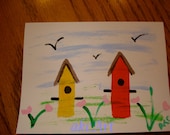 Hand Painted Thinking of You Greeting Cards - No. 6