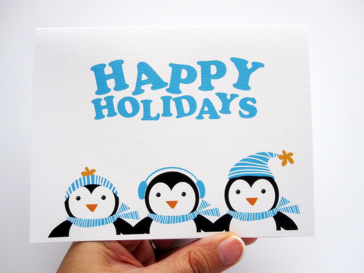 Holiday Card set, set of 6 Penguin Christmas Happy Holidays Cards A339 Il_170x135